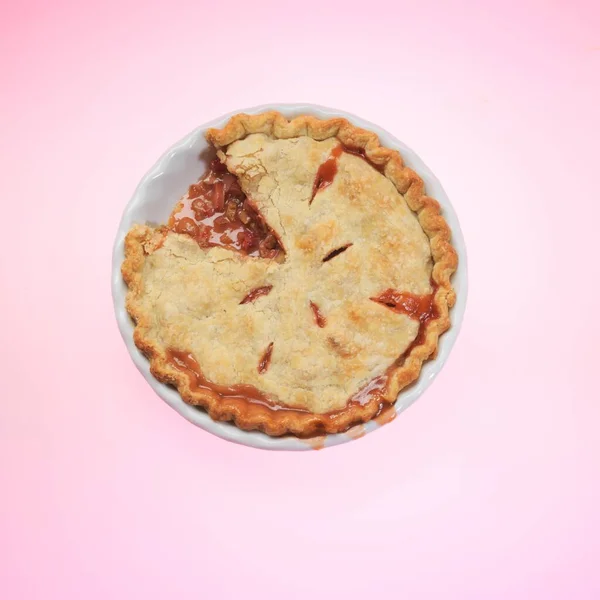 Rhubarb Pie Close View — Stock Photo, Image