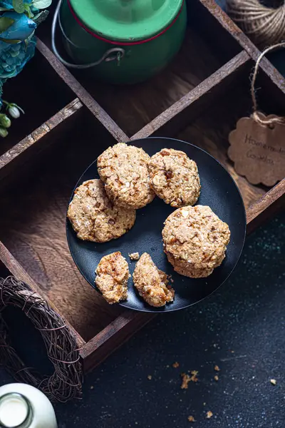 Coconut Oats Jaggery Cookies — Stock Photo, Image