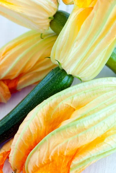 Zucchini Auf Weißem Hintergrund — Stockfoto
