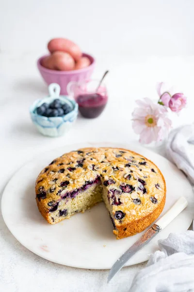 Torta Patate Con Mirtilli — Foto Stock