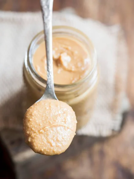 Homemade Peanut Butter Close View — 스톡 사진