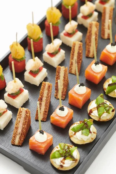 Snoepjes Catering Snacks Canape Met Kaas — Stockfoto