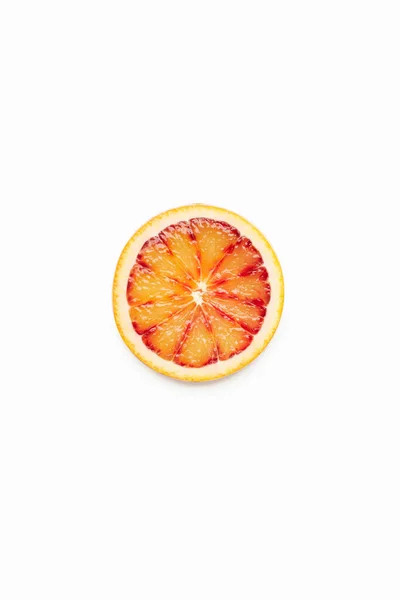 Blood Orange Slice Een Witte Achtergrond — Stockfoto