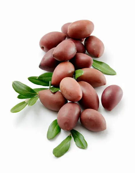 Pile Fresh Olives White Surface — Stock Photo, Image