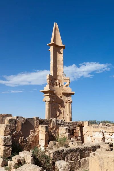 Punské Mauzoleum Bes Starověkém Římském Městě Sabratha Libyi Století — Stock fotografie