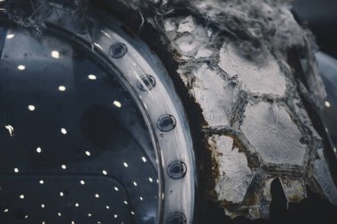 KALUGA, RUSSIA - 14 Mart 2021: Atmosferik astronot detayları. Devlet Kozmonotlar Tarihi Müzesi adını K.E. 'den almıştır. Tsiolkovsky