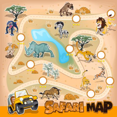 Afrika Safari harita yaban hayatı