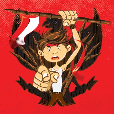 Indonesian National Heroes Patriot Warrior clipart