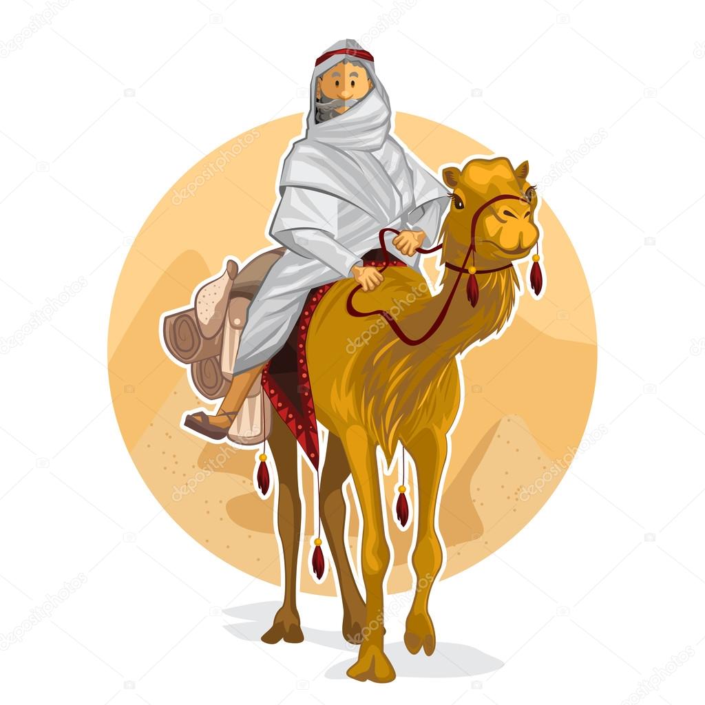 Arabian Bedouin Riding A Camel, Performing Islamic Al Hijra