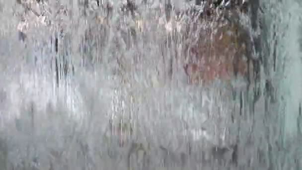 Acqua Scorre Lungo Vetro Rallentatore 60Fps — Video Stock