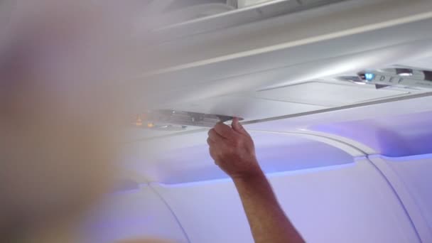 Einschalten Des Luftstroms Flugzeug Zeitlupe 120Fps — Stockvideo