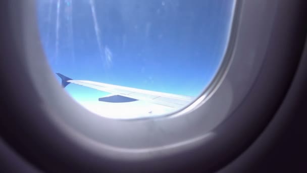 Airplane Window Slow Motion 120Fps — Stock Video