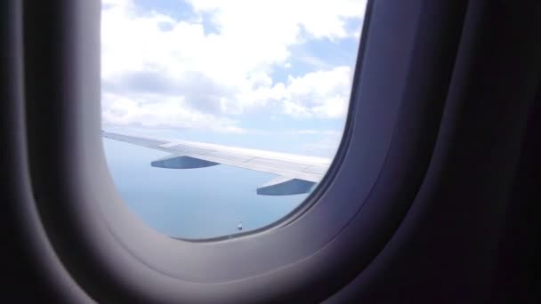 Airplane Window Slow Motion 120Fps — Stock Video