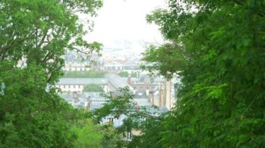 Paris sokaklarının manzarası 4 km yavaş çekim 60fps