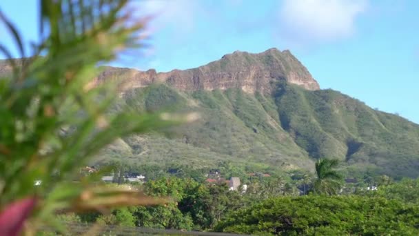 Διαμαντοκεφαλή Ηφαίστειο Στη Χαβάη Πανοραμική Θέα Αργή Κίνηση 60Fps — Αρχείο Βίντεο