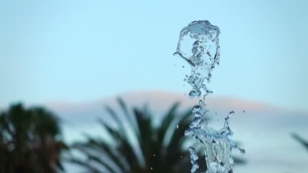 Краплі Води Стрибають Фонтан Повільному Русі 250Fps — стокове відео