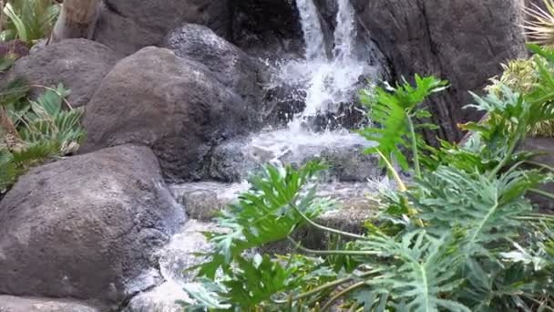 以120 Fps的慢速运动从瀑布中喷出的水 — 图库视频影像