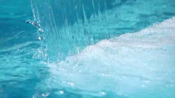 Разбрызгивание Воды Водопада Замедленной Съемке 250 Кадров Секунду — стоковое видео