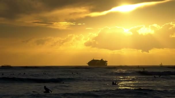 Hawaii Günbatımı Yavaş Çekim 60Fps — Stok video