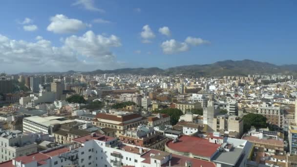 Luchtfoto Van Malaga Spanje — Stockvideo