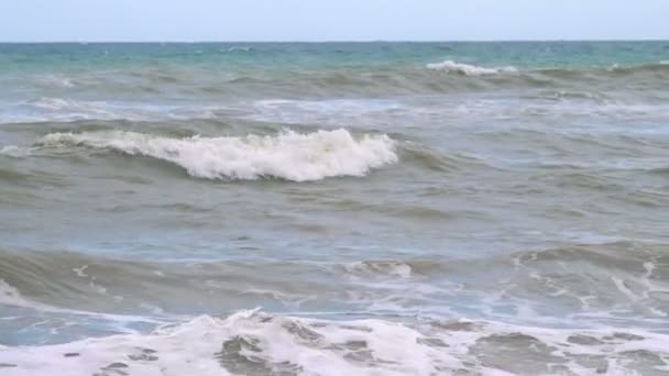 Viharos Hullámok Óceánban Lassított Felvétel 60Fps — Stock videók