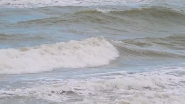 Ondas Tormentosas Océano Cámara Lenta 60Fps — Vídeos de Stock