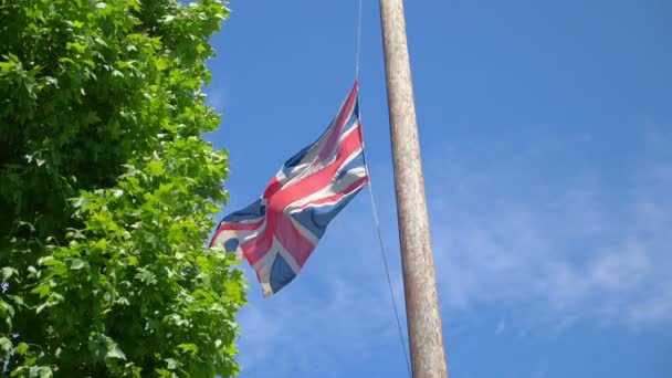 Bandera Británica Cámara Lenta 180Fps — Vídeos de Stock