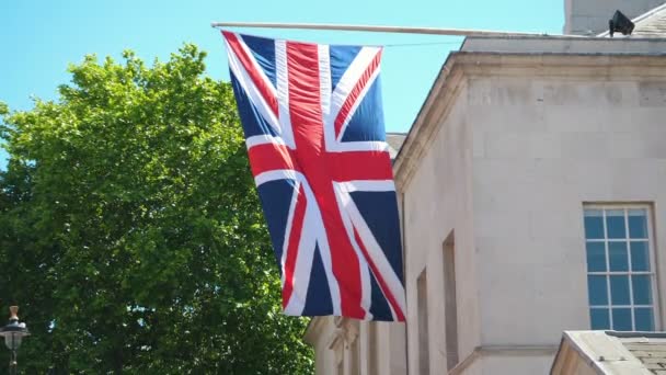 Bandeira Britânica Câmera Lenta 180Fps — Vídeo de Stock