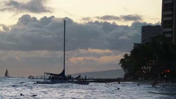 Hawaii Inanılmaz Günbatımı Yavaş Çekim 60Fps — Stok video