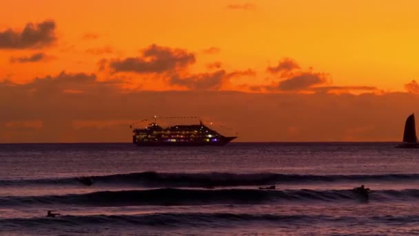 Erstaunlicher Sonnenuntergang Auf Hawaii Zeitlupe 60Fps — Stockvideo