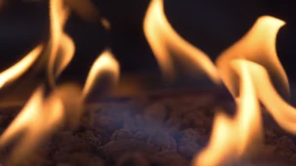 Tűz Kandallóban Lassított Felvételen 180Fps — Stock videók