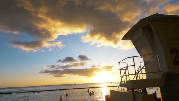 Casa Bagnino Tramonto Alle Hawaii Slow Motion 60Fps — Video Stock