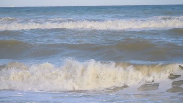 Штормовая Погода Океана Замедленной Съемке 180 Кадров Секунду — стоковое видео