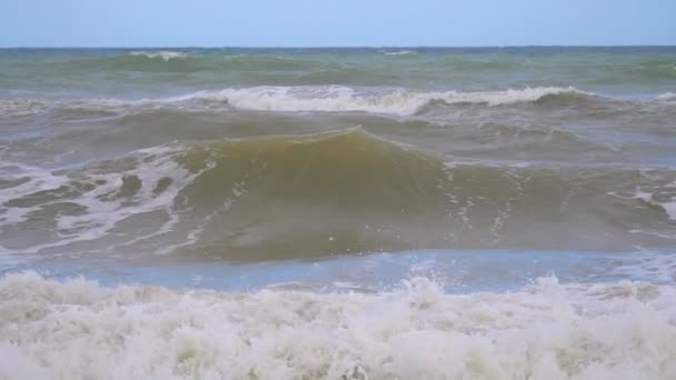 Штормовая Погода Океана Замедленной Съемке 180 Кадров Секунду — стоковое видео