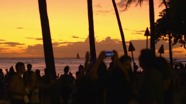 Fantastisk Solnedgång Hawaii Slow Motion 60Fps — Stockvideo