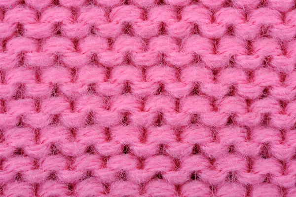 Textura de lã de tricô rosa — Fotografia de Stock