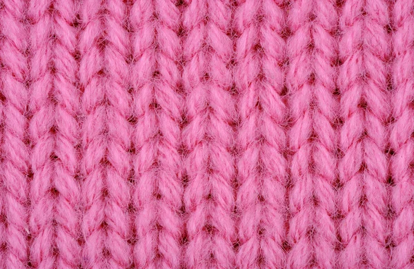 Roze wol patroon breien — Stockfoto