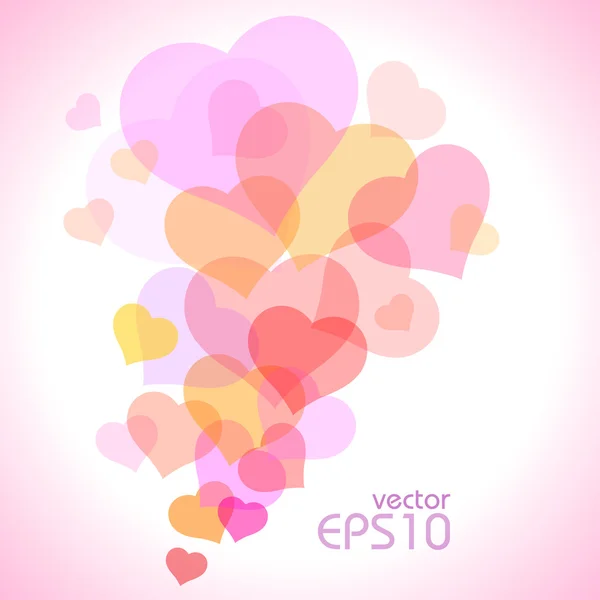 Spot of many hearts — Stock Vector