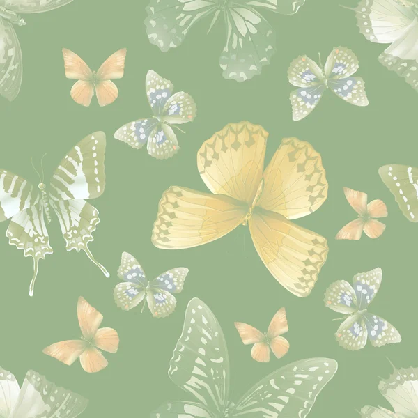 Бабочка 06 зеленая — стоковый вектор