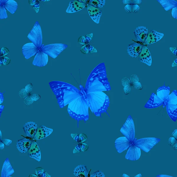 Schmetterling 07 blau — Stockvektor
