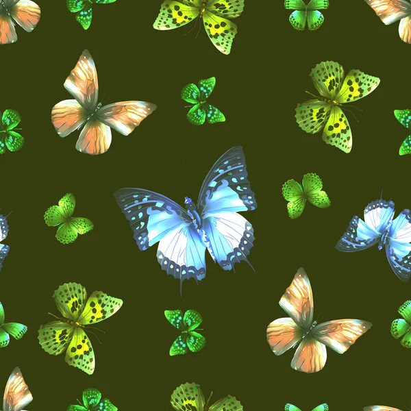 Motýl 07 tmavé — Stockový vektor