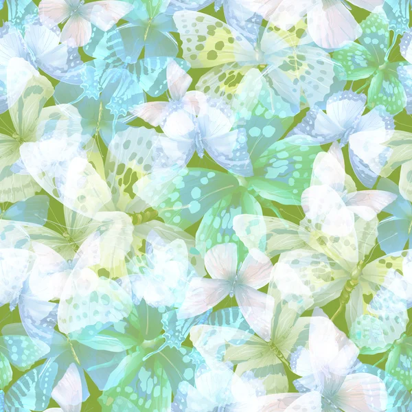 Papillon vert sans couture — Image vectorielle