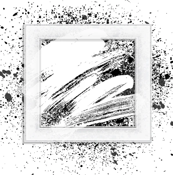 Cepillo 01 marco blanco — Vector de stock