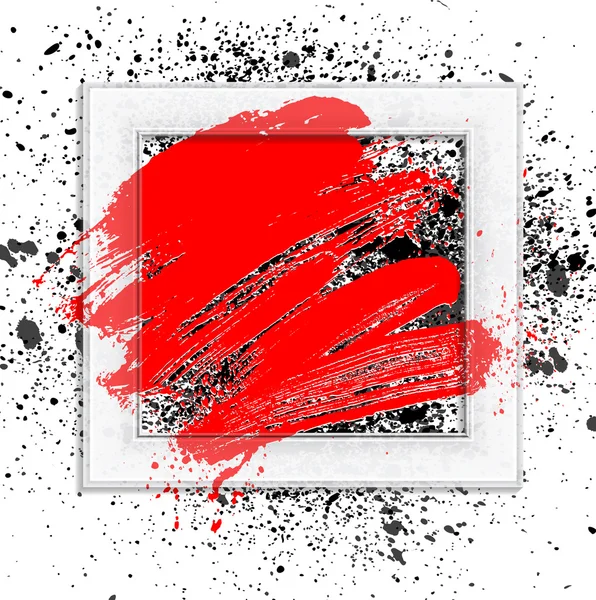 ब्रश 01 फ्रेम रेड — स्टॉक वेक्टर