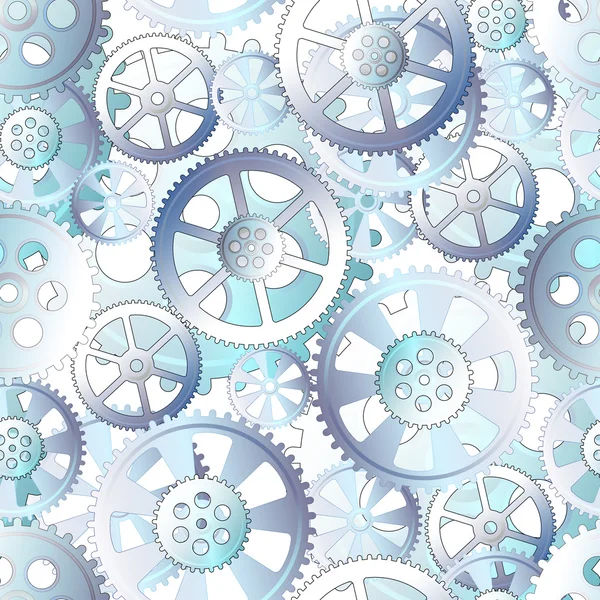 Blue gears seamless — Stock Vector