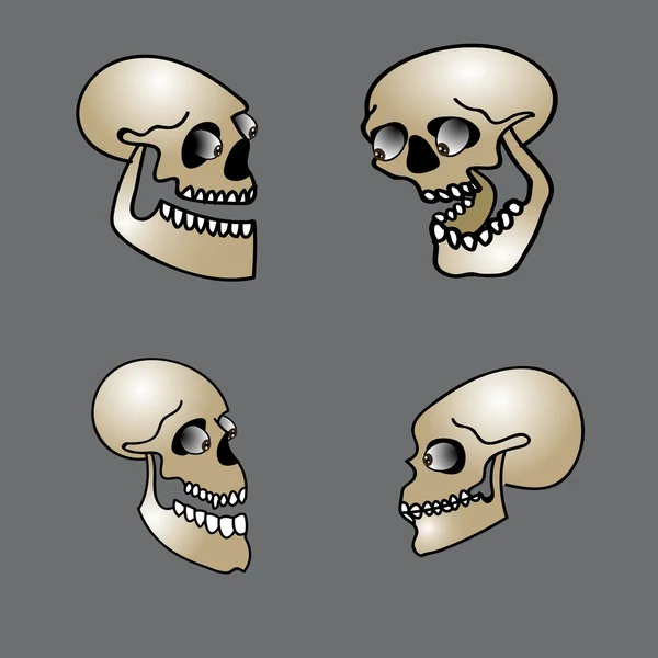 Набор черепов Хэллоуина — стоковый вектор