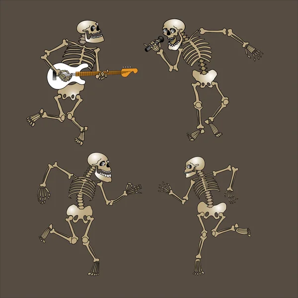 Танцующий скелет — стоковый вектор