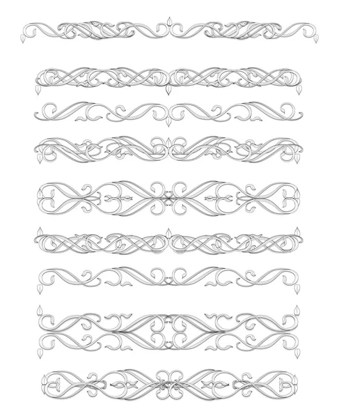 Ensemble d'ornements rétro — Image vectorielle