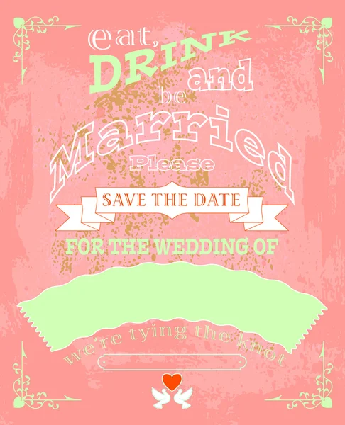 Wedding label 02 — Stock Vector