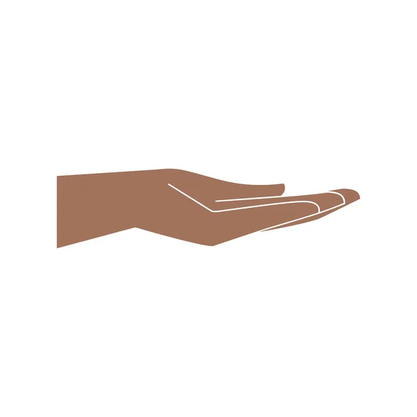 Een Uitgestoken Hand Die Iets Vraagt Geeft Kleur Vector Illustratie — Stockvector